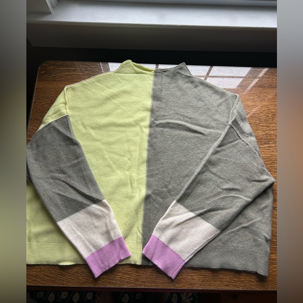 Pilcro Women's Sweater in Gray, Green, and Purple